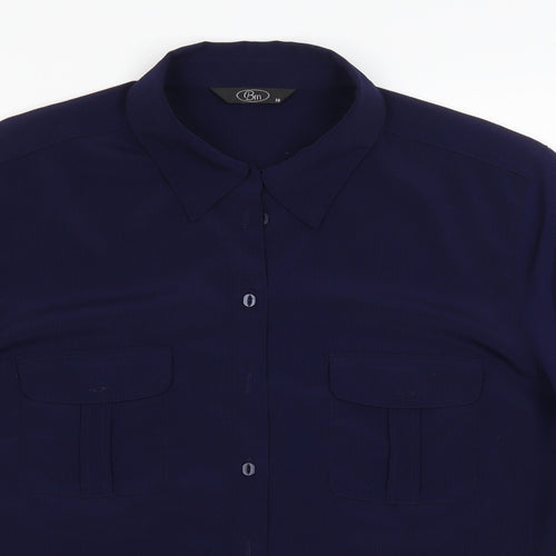 BM Womens Blue   Basic Button-Up Size 18