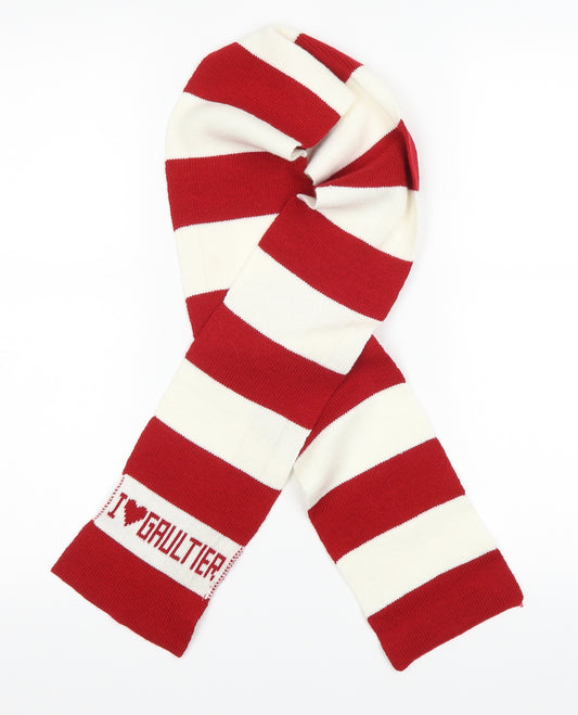 Jean Paul Gaultier Unisex Red Striped  Scarf Scarves & Wraps One Size