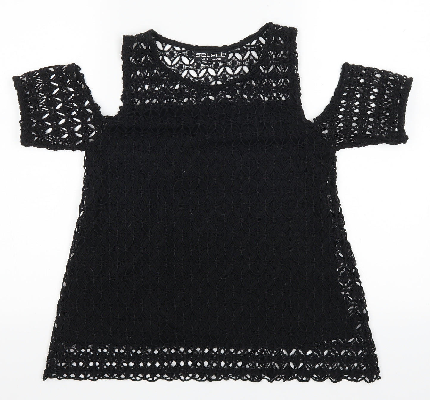 Select Womens Black   Basic Blouse Size 8