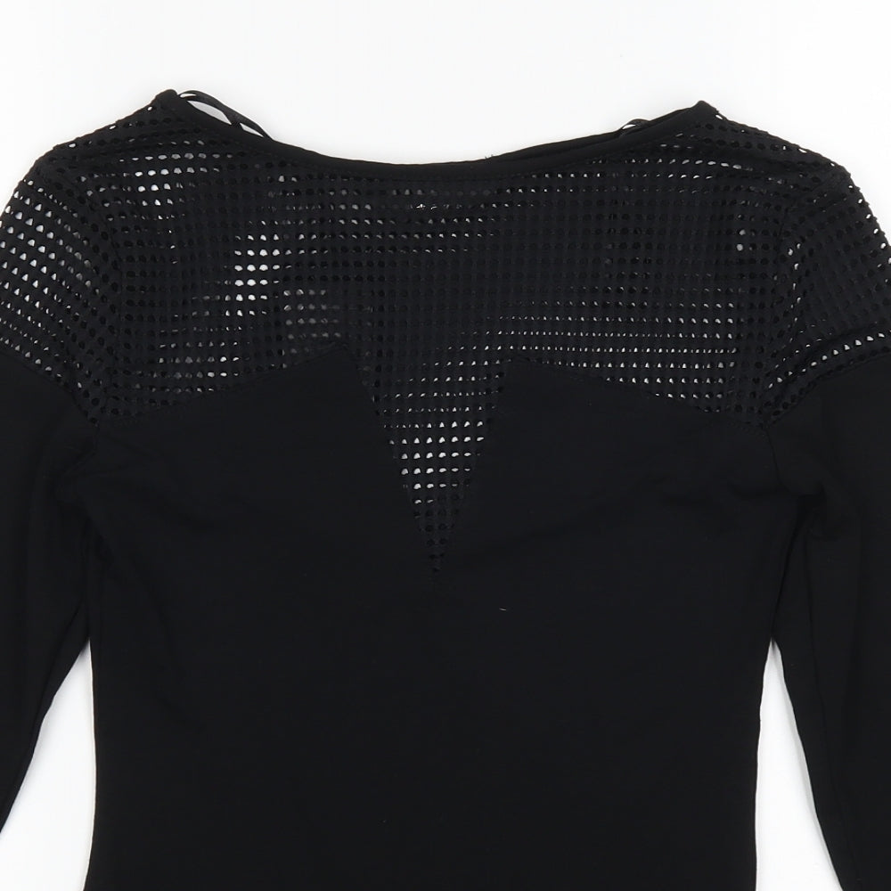 Jane Norman Womens Black   Basic Blouse Size 8