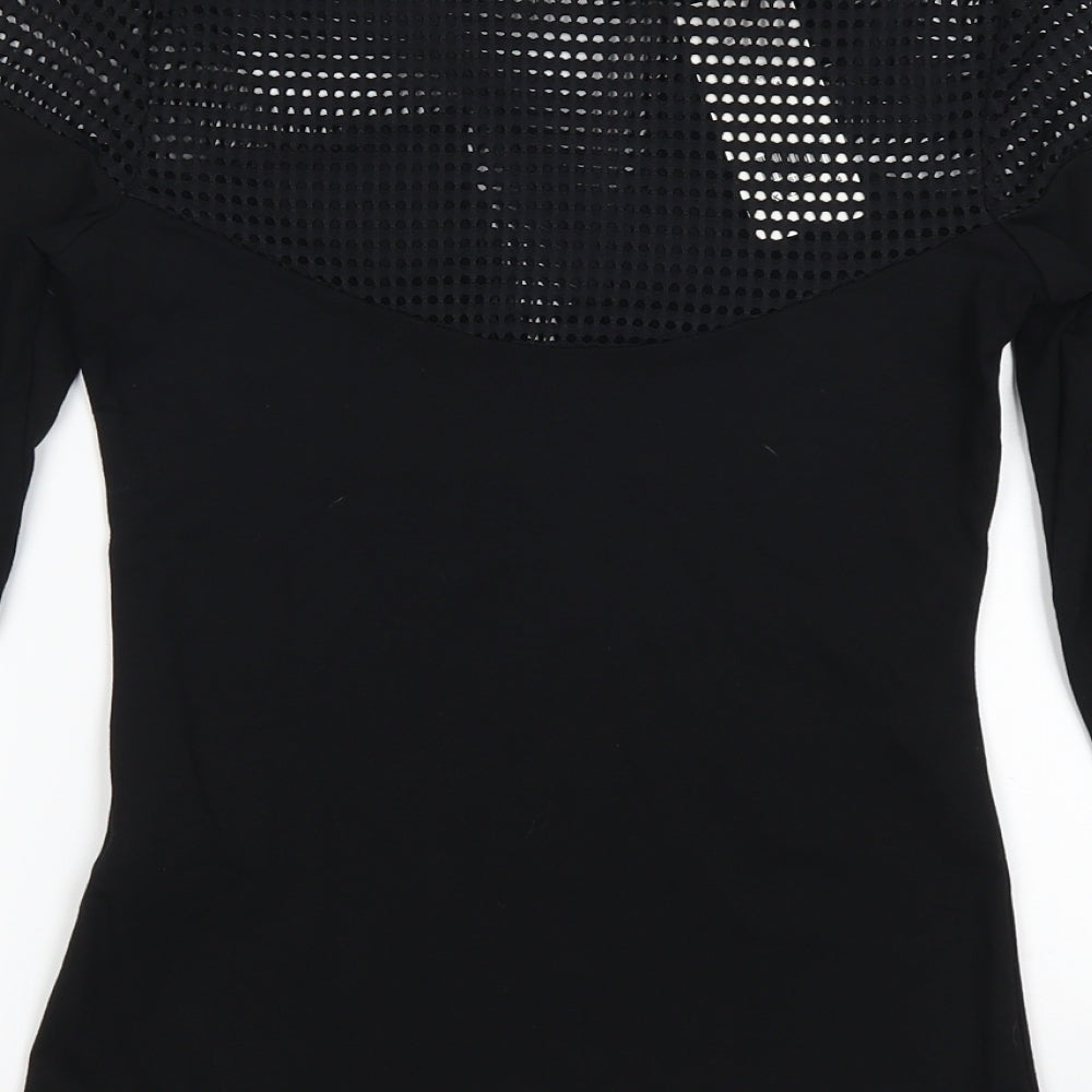 Jane Norman Womens Black   Basic Blouse Size 8
