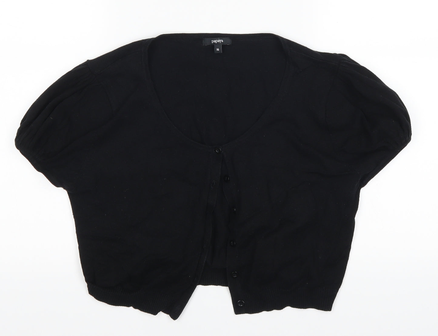 Papaya Womens Black   Cardigan Jumper Size 16