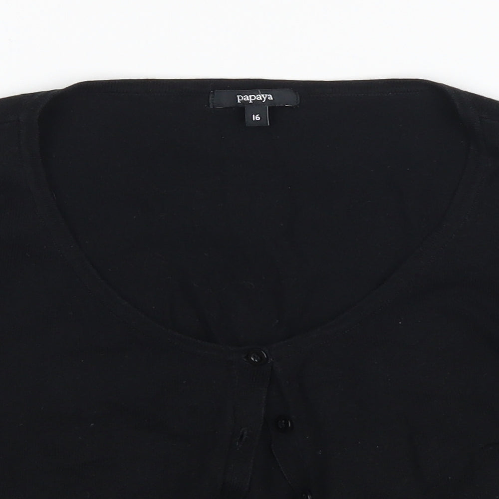Papaya Womens Black   Cardigan Jumper Size 16