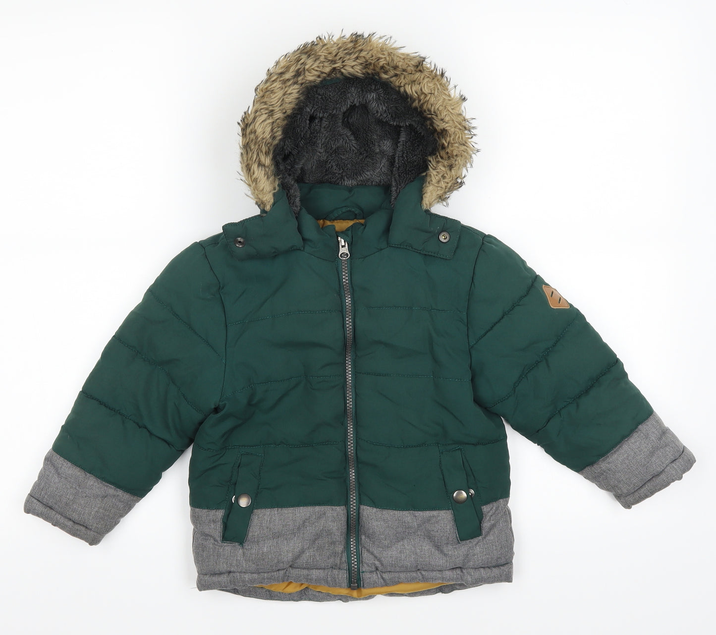 Little Rascals Boys Green   Puffer Jacket Jacket Size 4 Years