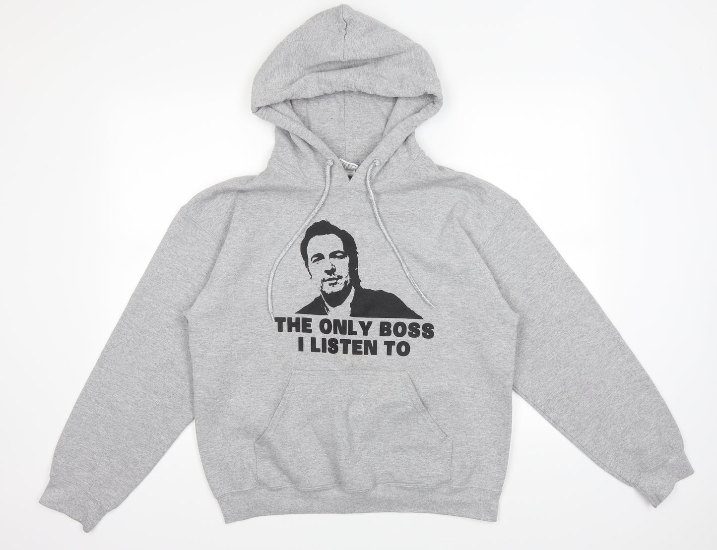Gildan Mens Grey   Pullover Hoodie Size M