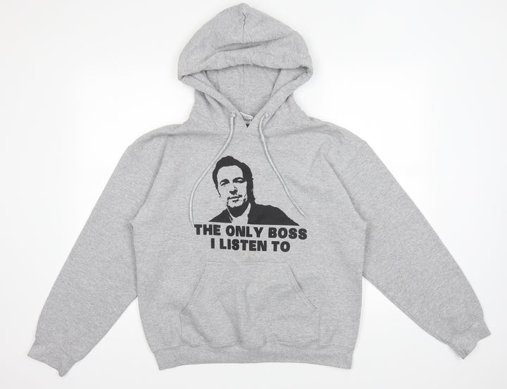 Gildan Mens Grey   Pullover Hoodie Size M