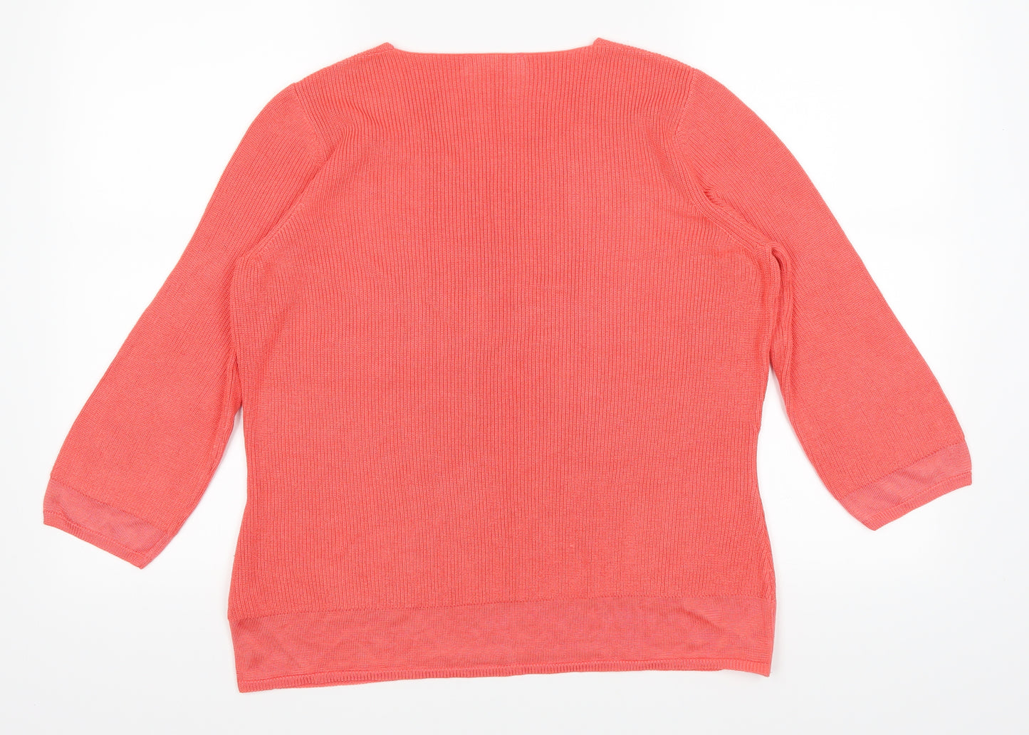 Marks and Spencer Womens Orange   Pullover Jumper Size 14