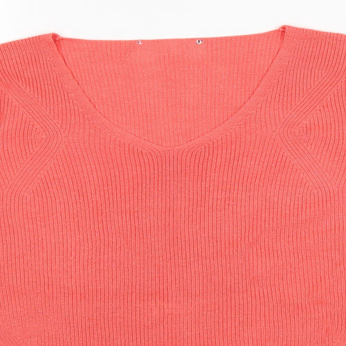 Marks and Spencer Womens Orange   Pullover Jumper Size 14