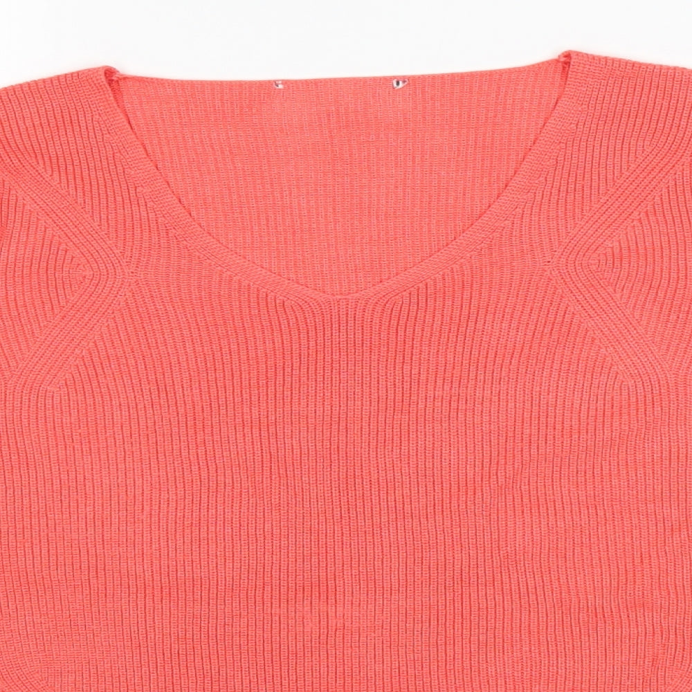 Marks and Spencer Womens Orange   Pullover Jumper Size 14