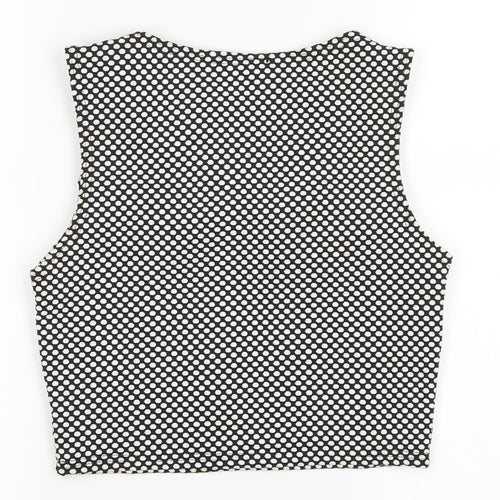 Republic Womens Black Polka Dot  Cropped Tank Size 12