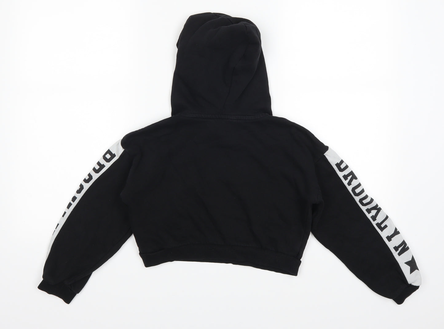 H&M Girls Black   Pullover Hoodie Size 9 Years
