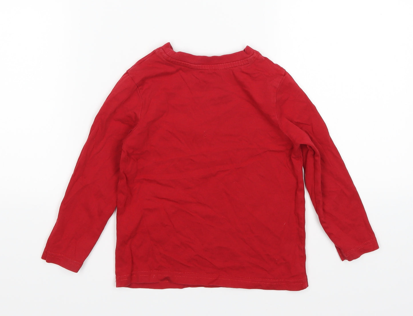 George Boys Red   Basic T-Shirt Size 2-3 Years