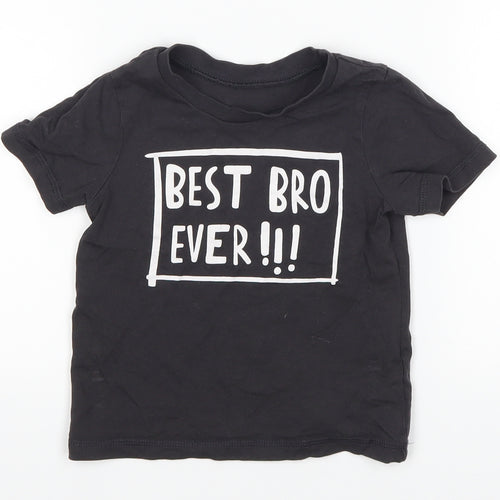 George Boys Grey   Basic T-Shirt Size 2-3 Years