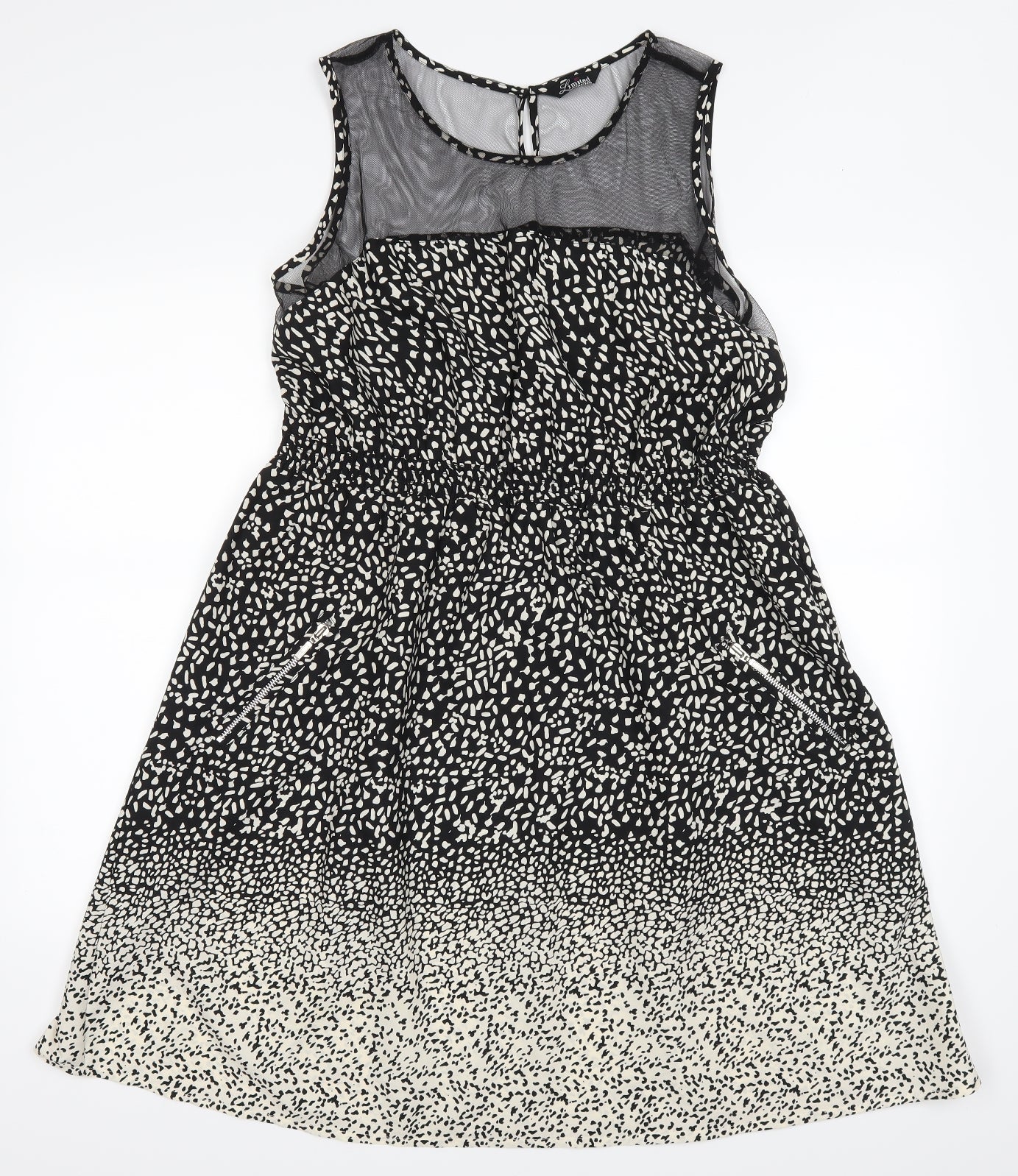 Love yours Womens Black Polka Dot  Fit & Flare  Size 20