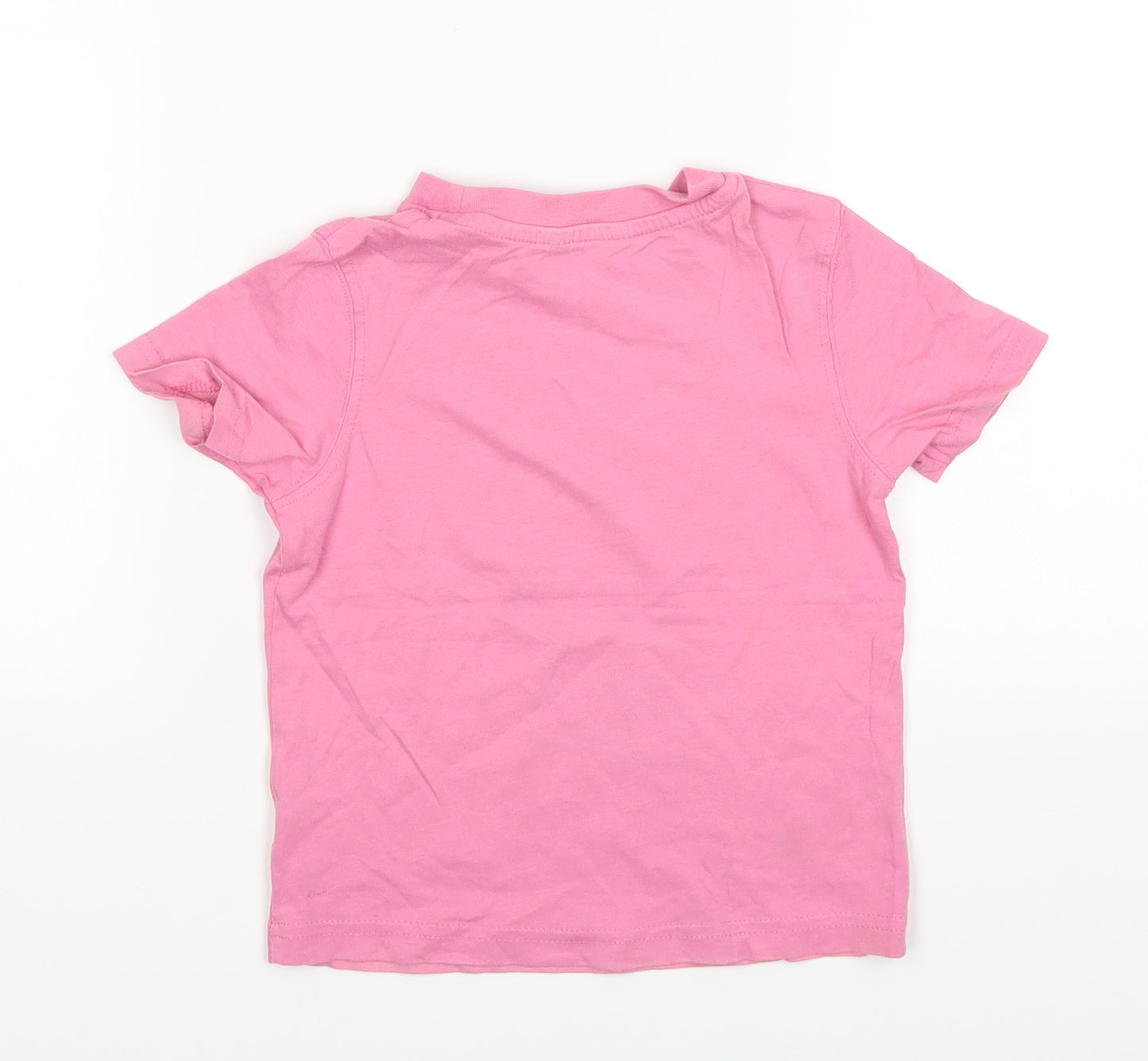 George Girls Pink   Basic T-Shirt Size 2-3 Years