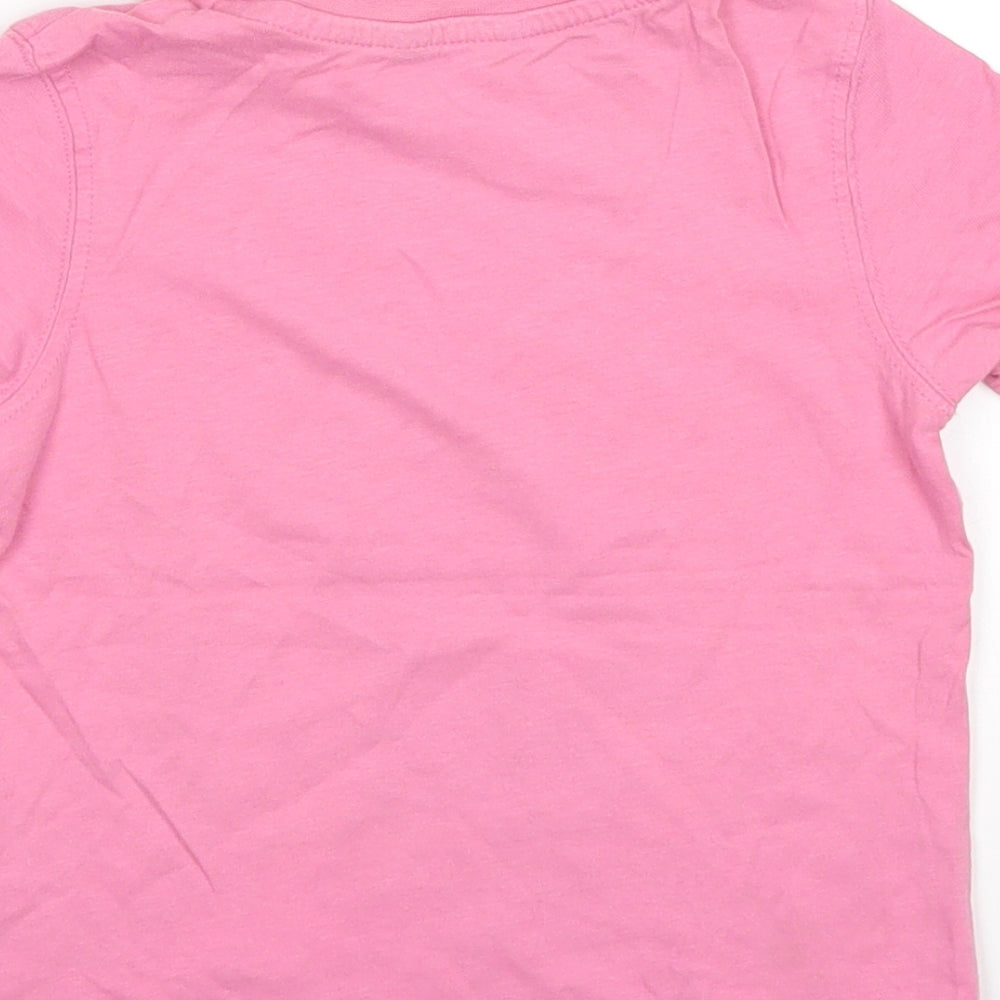 George Girls Pink   Basic T-Shirt Size 2-3 Years
