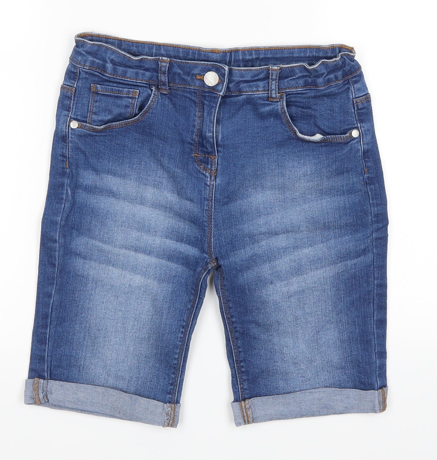 Nutmeg Girls Blue   Mom Shorts Size 11-12 Years