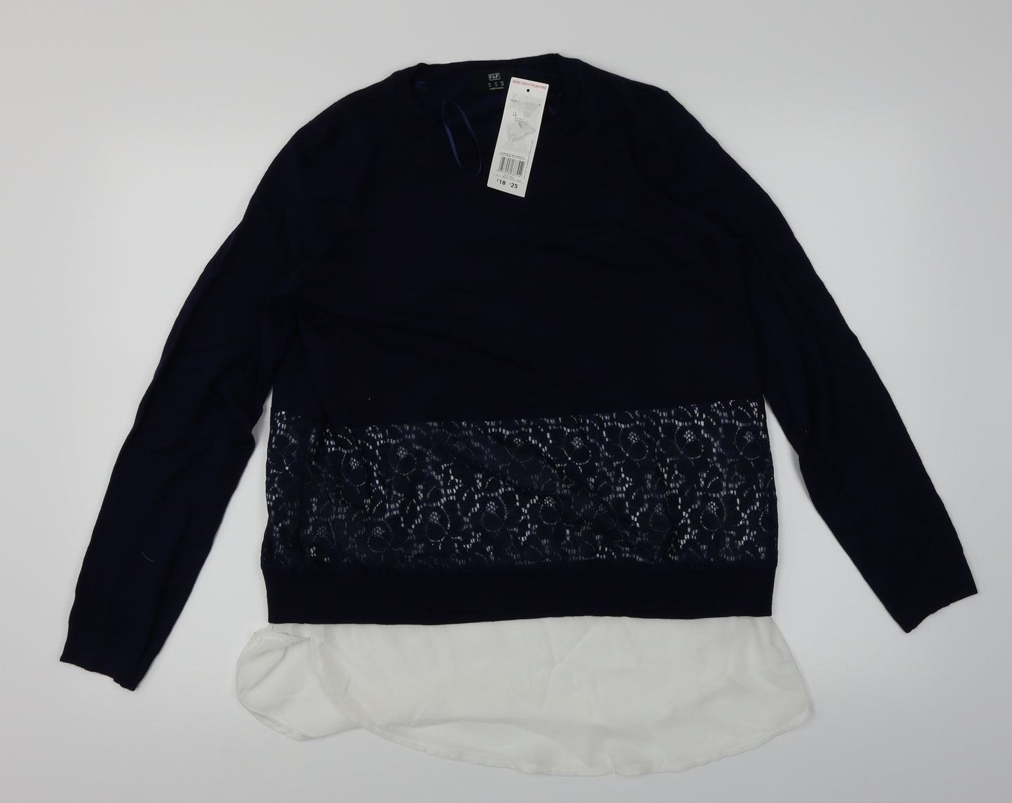 F&F Womens Blue   Pullover Jumper Size 14