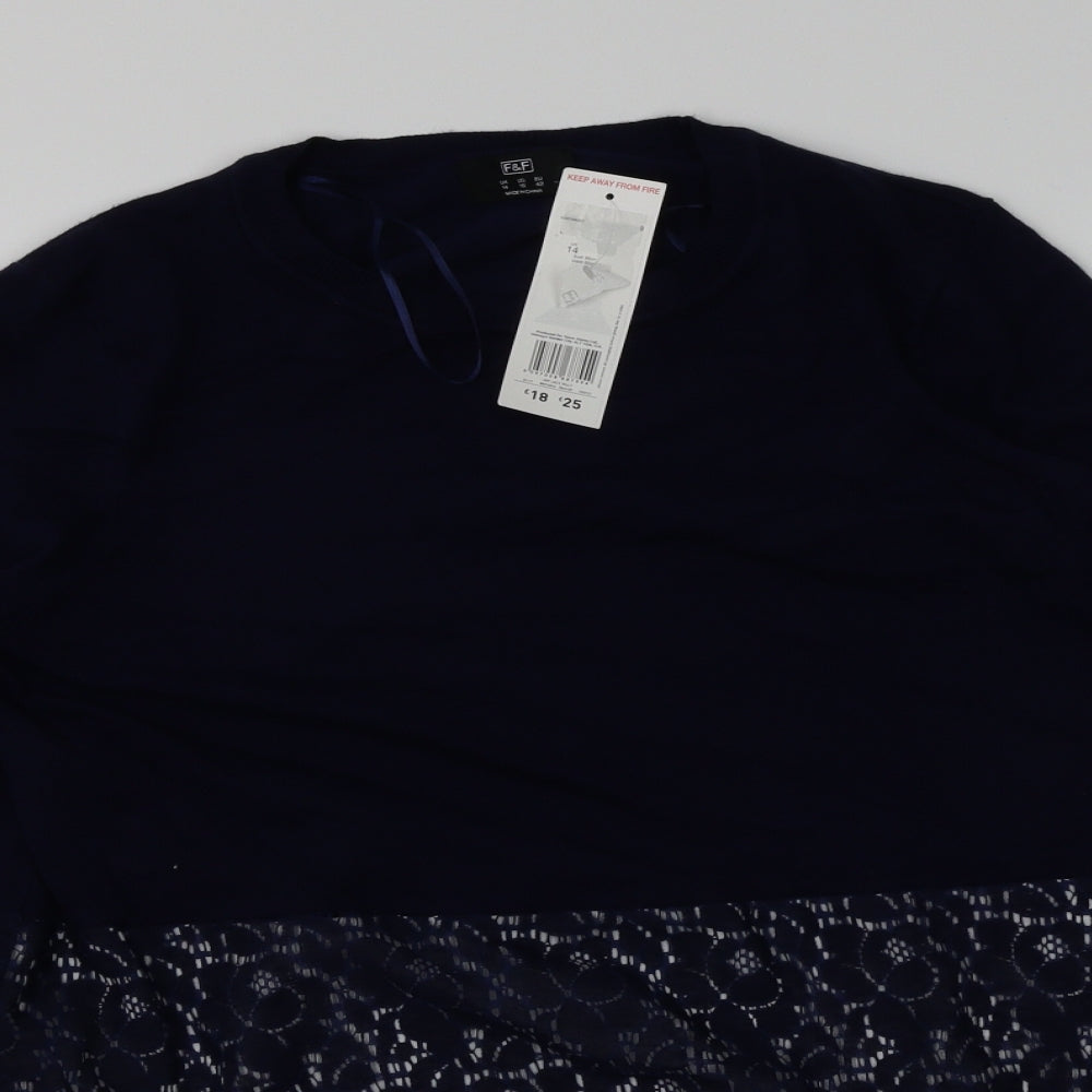 F&F Womens Blue   Pullover Jumper Size 14