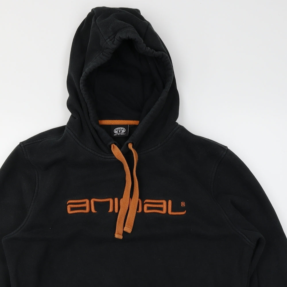 Animal Mens Black   Pullover Hoodie Size M
