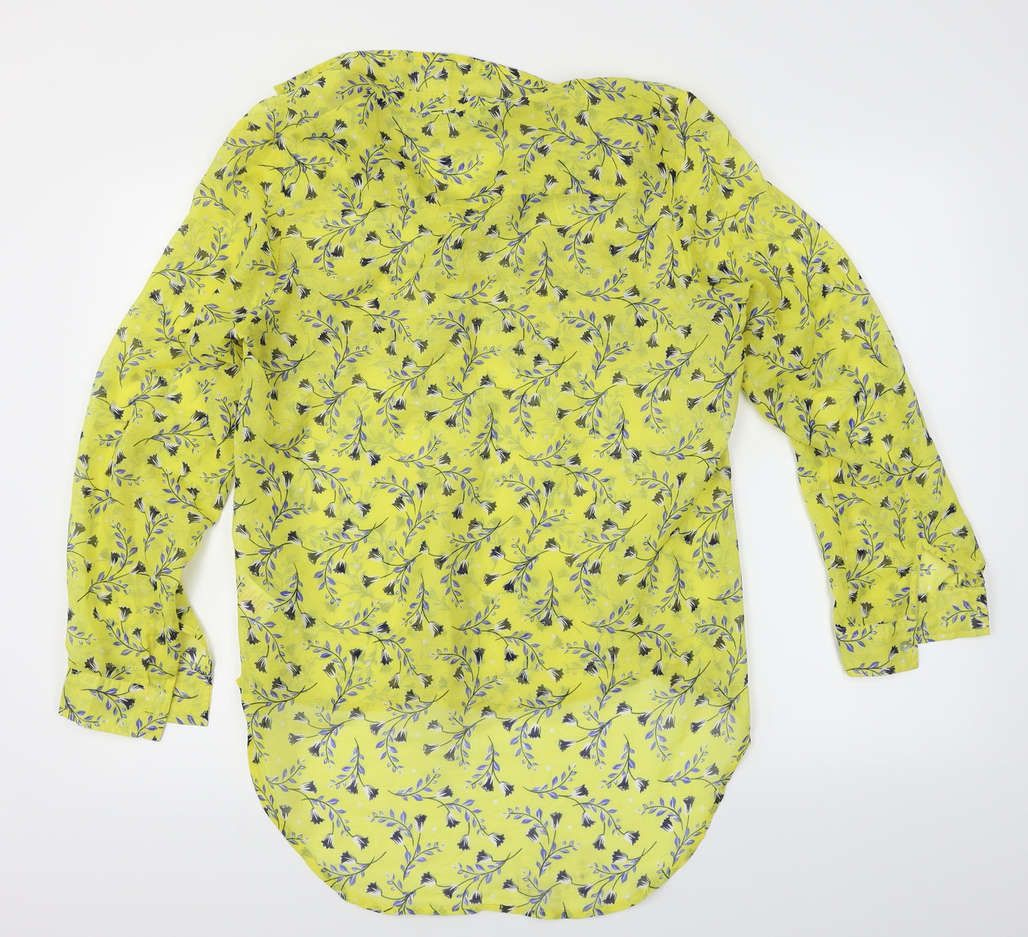 Peacocks Womens Yellow Floral  Basic Blouse Size 12