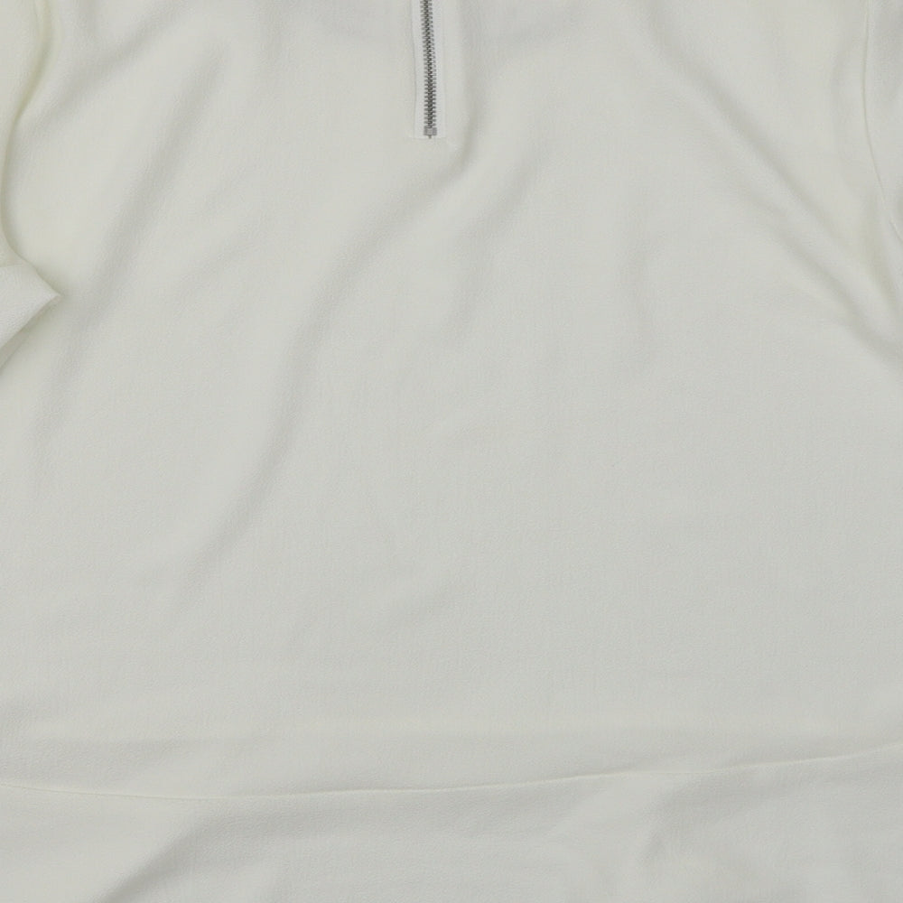 Amphora Womens White   Basic Blouse Size 16