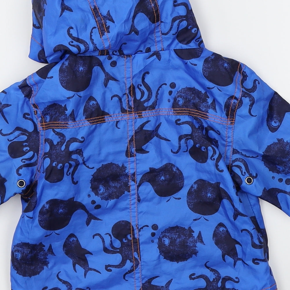 NEXT Boys Blue   Shirt Jacket Coat Size 3-6 Months  - Octopus Fish