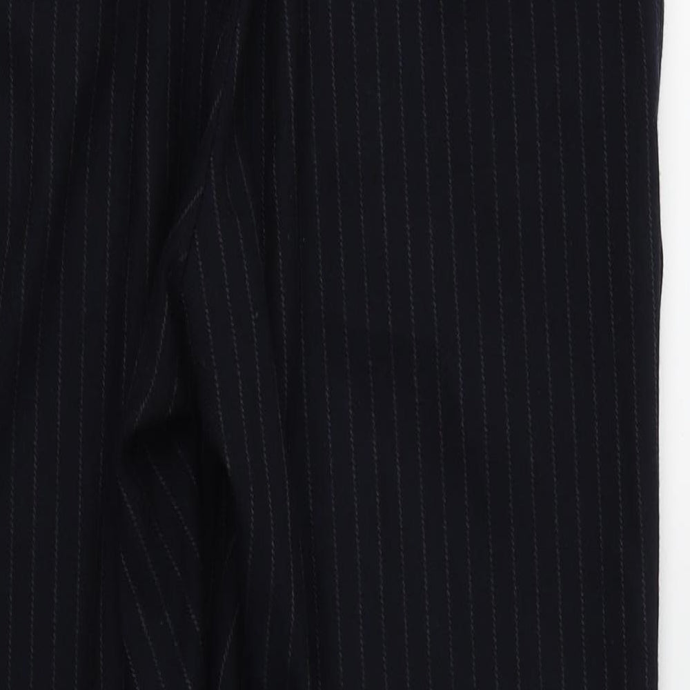 H&M Womens Blue Striped  Dress Pants Trousers Size 14 L27 in