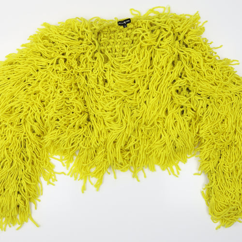 Pretty Little Thing Womens Yellow   Cardigan Jumper Size M