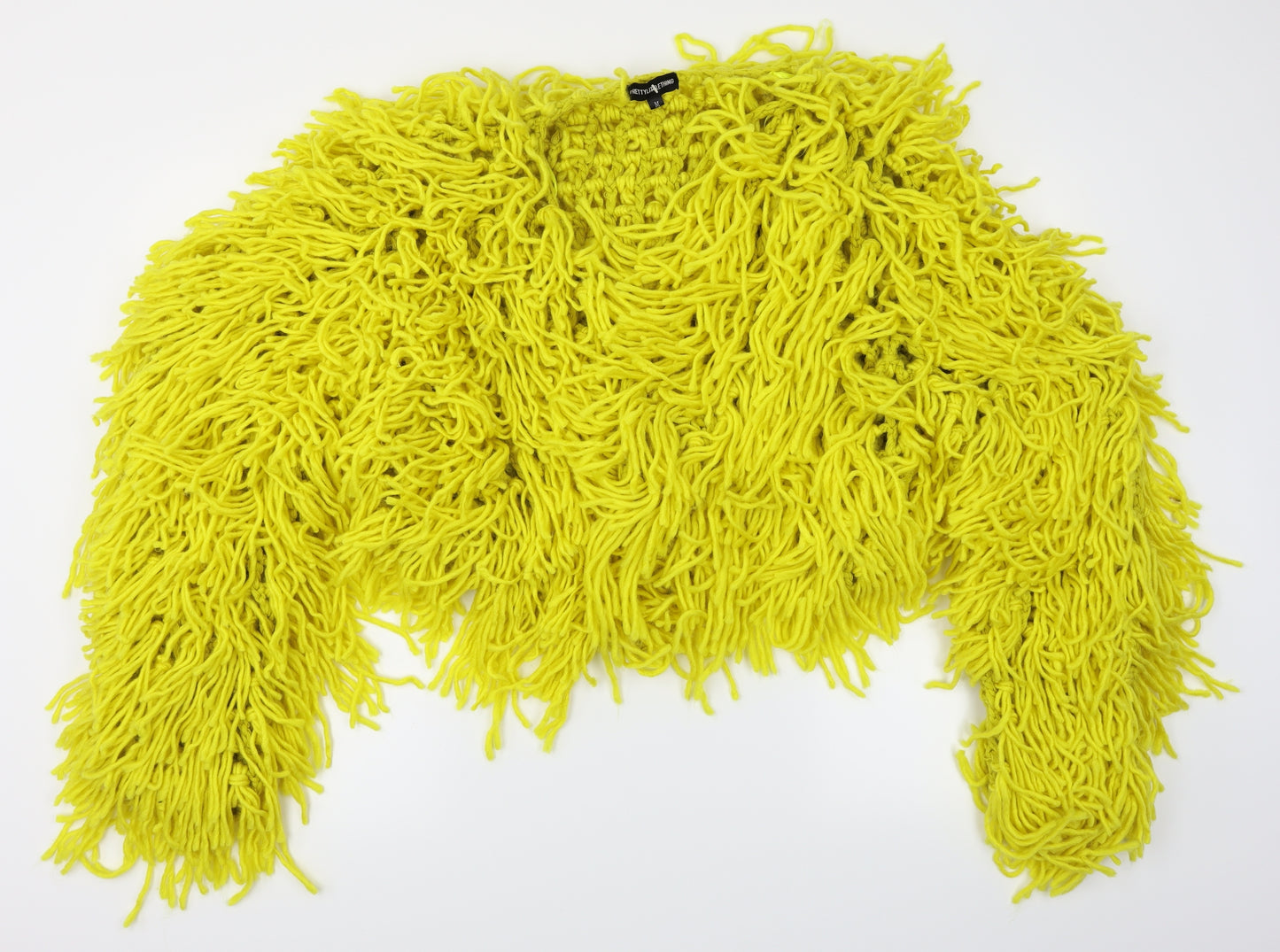 Pretty Little Thing Womens Yellow   Cardigan Jumper Size M