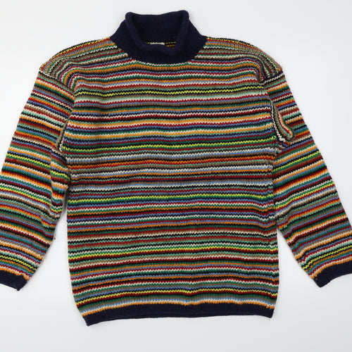 Las Americas Mens Multicoloured Striped Knit Pullover Jumper Size L