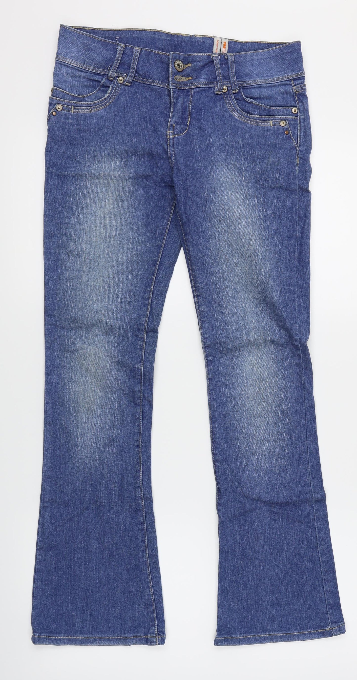 YesYes Womens Blue  Denim Flared Jeans Size 8 L29 in