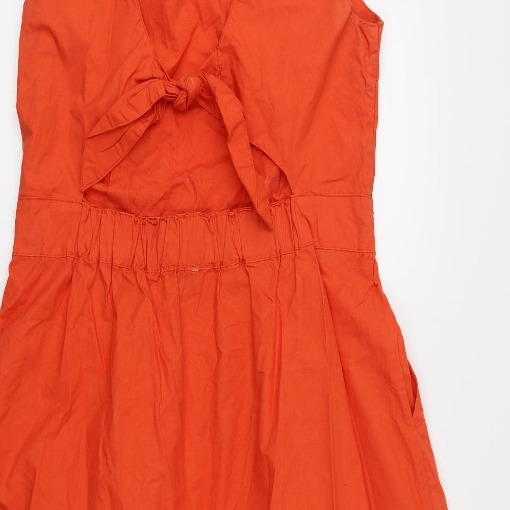 Warehouse Womens Orange   Pencil Dress  Size 14