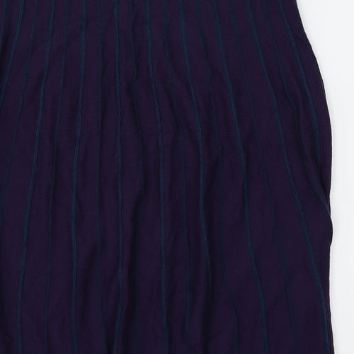 Atmosphere Womens Purple Striped Knit Flare Skirt Size 14