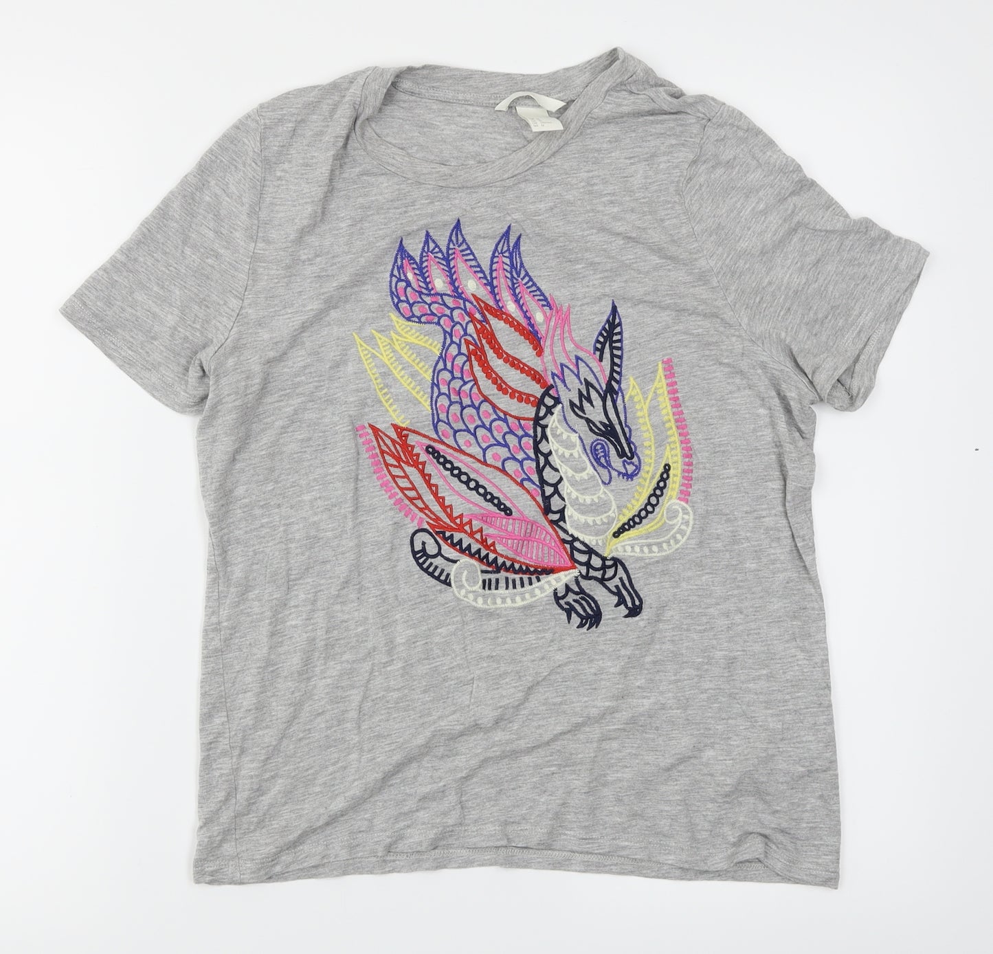 H&M Womens Grey   Basic T-Shirt Size M