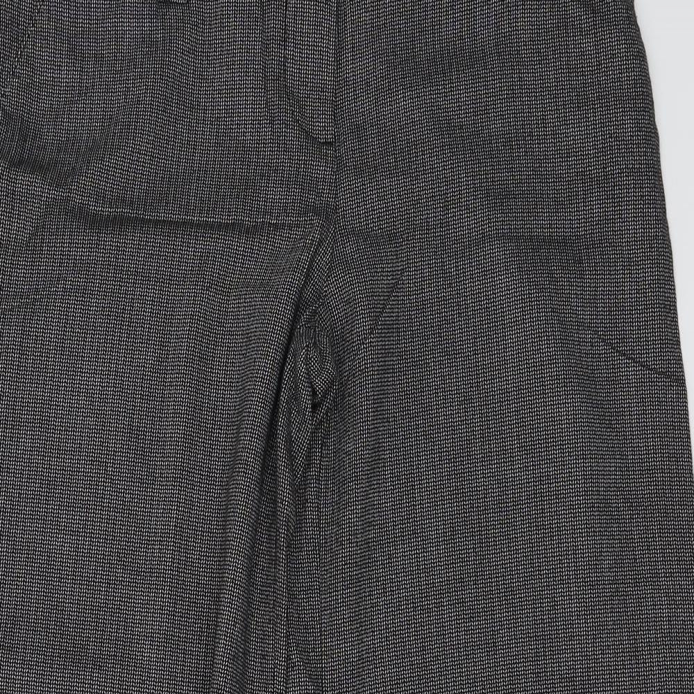 NEXT Womens Black Herringbone  Trousers  Size 12 L26 in