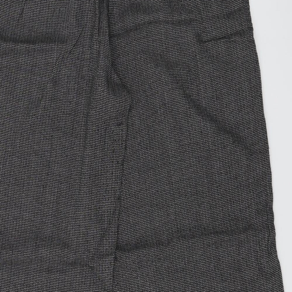 NEXT Womens Black Herringbone  Trousers  Size 12 L26 in