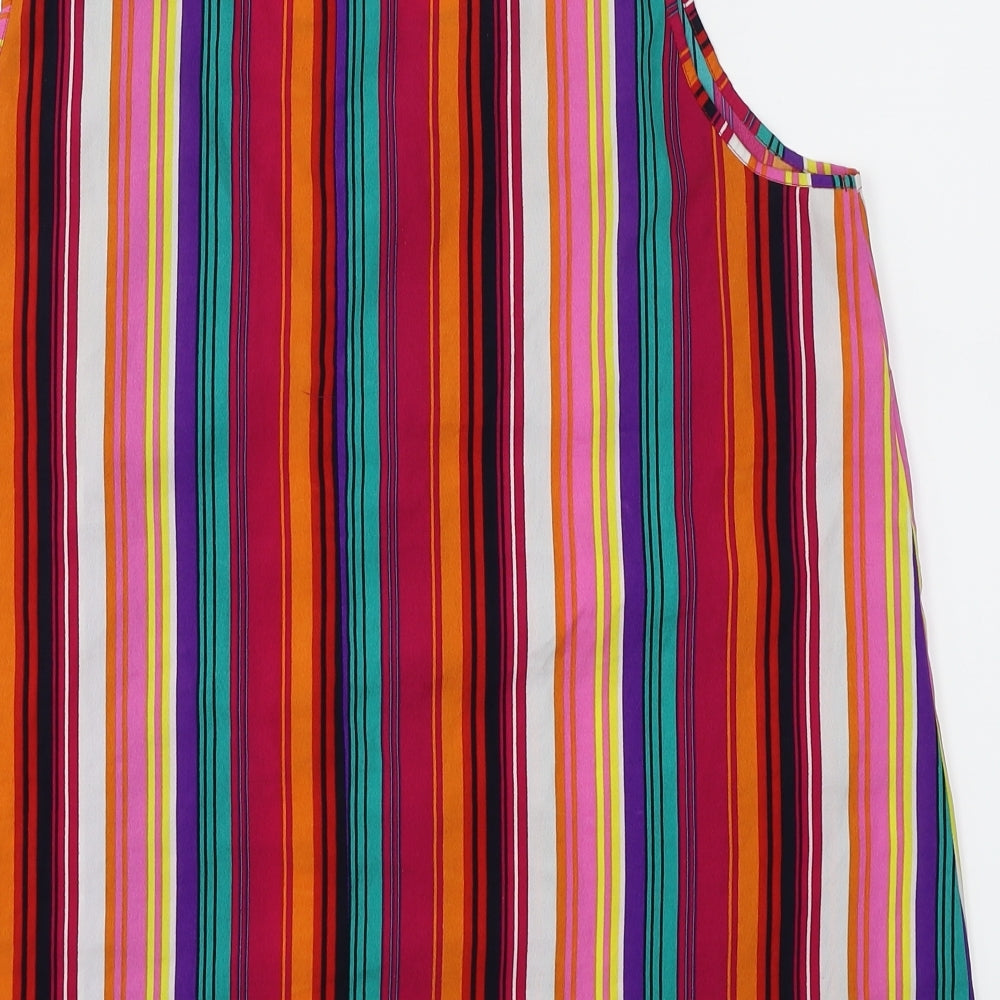 Pep & Co Womens Multicoloured Striped  Basic Tank Size 14