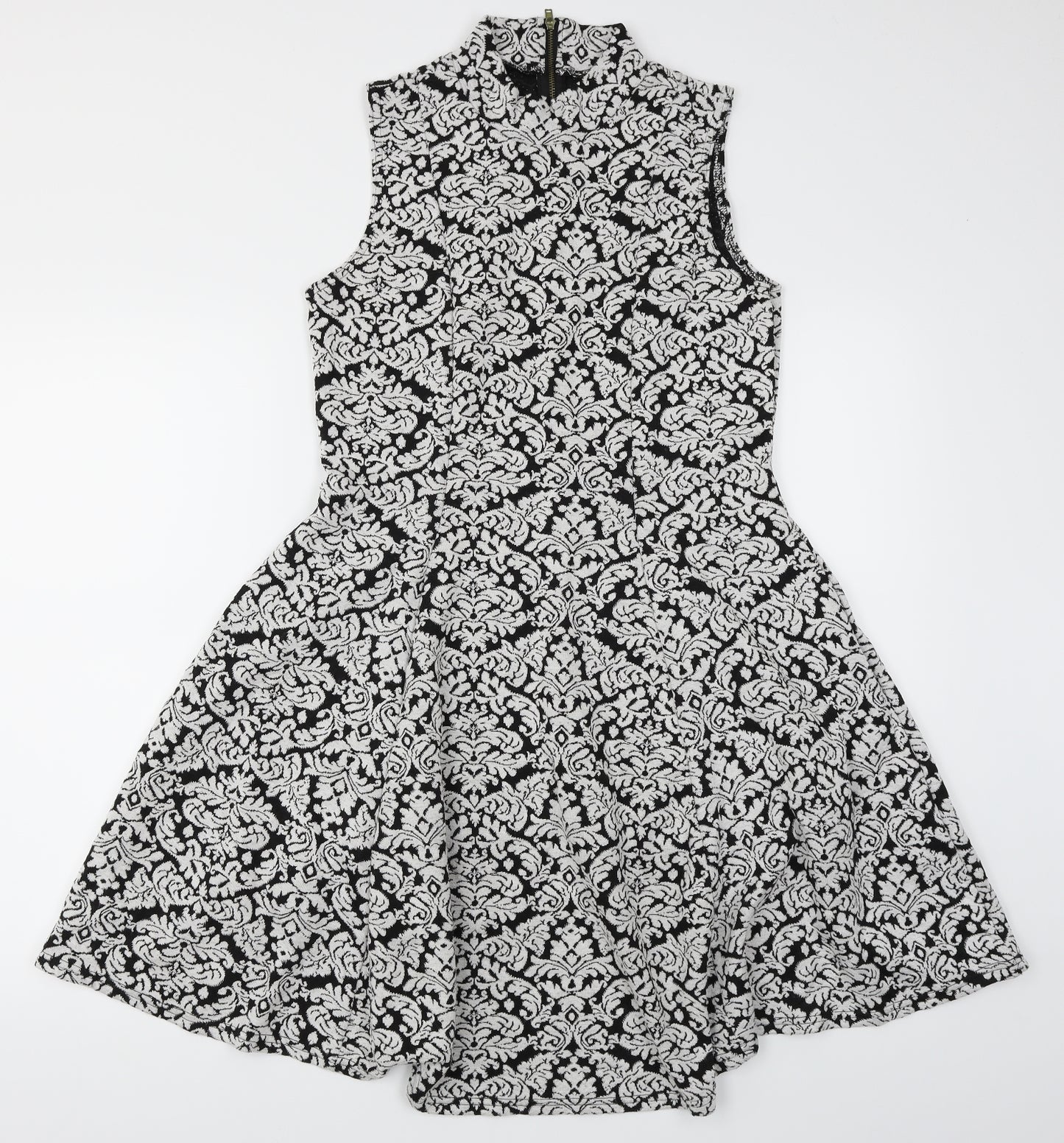 South  Womens Black Paisley  Fit & Flare  Size 16