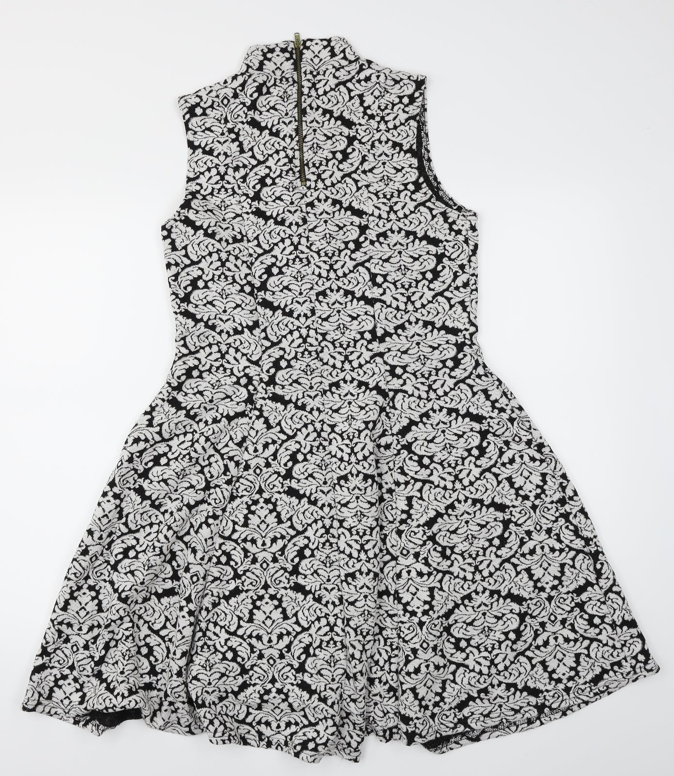 South  Womens Black Paisley  Fit & Flare  Size 16