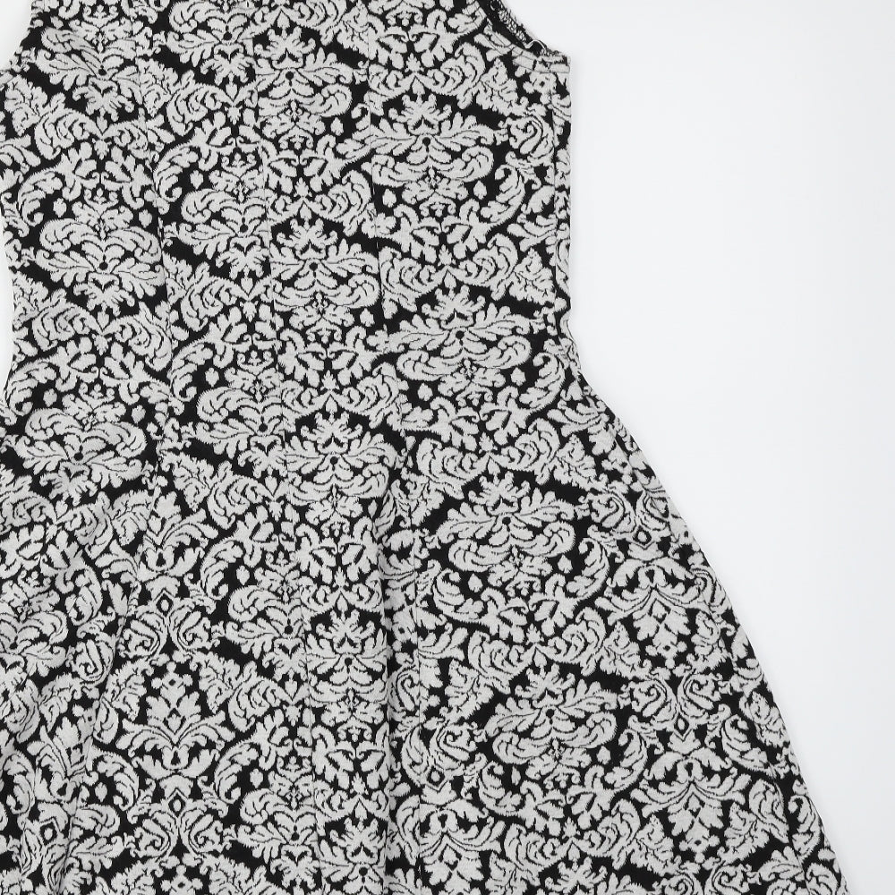South  Womens Black Paisley  Fit & Flare  Size 16