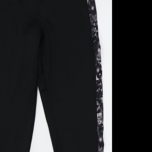 Athletic Works Womens Black Geometric  Capri Leggings Size M L23 in