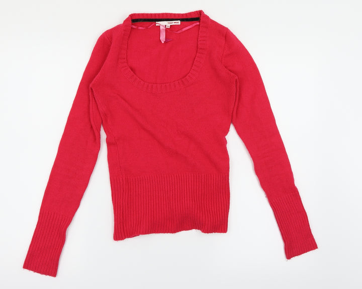 TALLY WEiJL Womens Pink Pullover Jumper Size 8