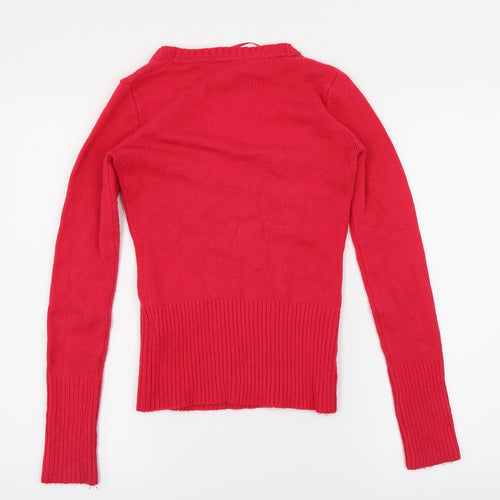 TALLY WEiJL Womens Pink   Pullover Jumper Size 8