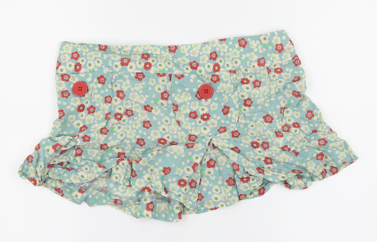 Atmosphere Womens Blue Floral  Pleated Skirt Size 10