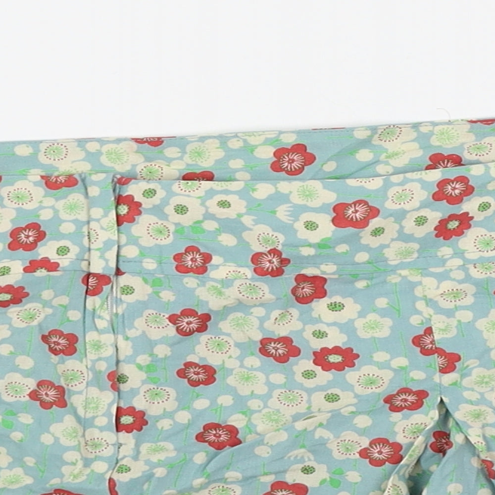 Atmosphere Womens Blue Floral  Pleated Skirt Size 10