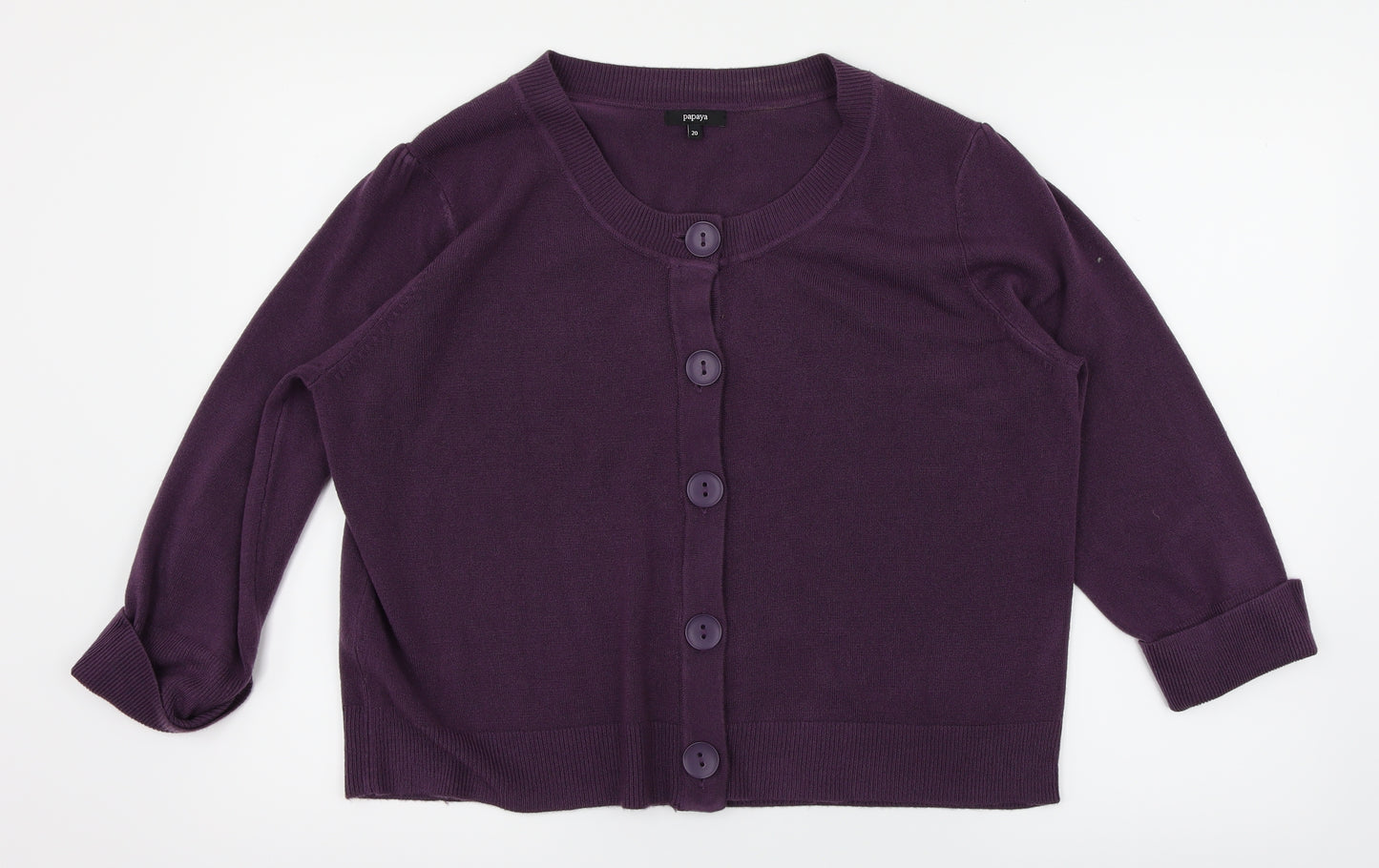 Papaya Womens Purple   Cardigan Jumper Size 20