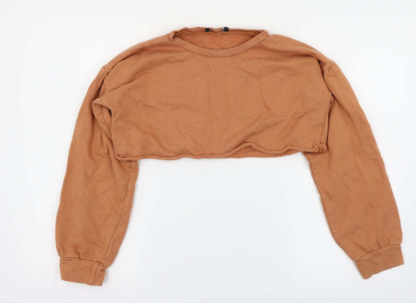 PRETTYLITTLETHING Womens Orange   Pullover Jumper Size 8  - Cropped