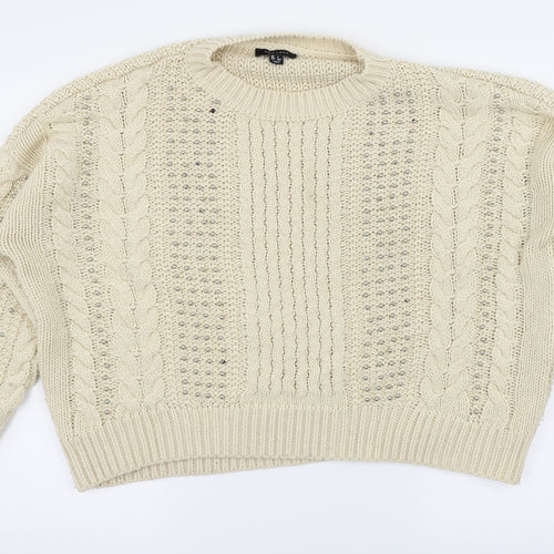 New Look Womens White   Pullover Jumper Size 12