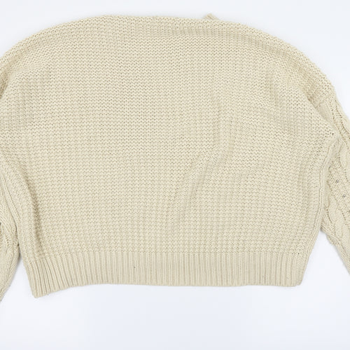 New Look Womens White   Pullover Jumper Size 12